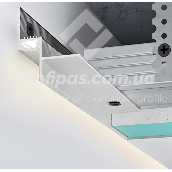 LED-профіль тіньового шву, 14 мм., RAL