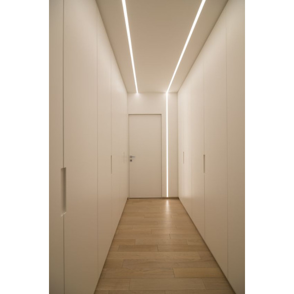LED-профіль тіньового шву, 15 мм.,  без покриття, Сріблястий, ЦІНА ЗА МЕТР ПОГОННИЙ
