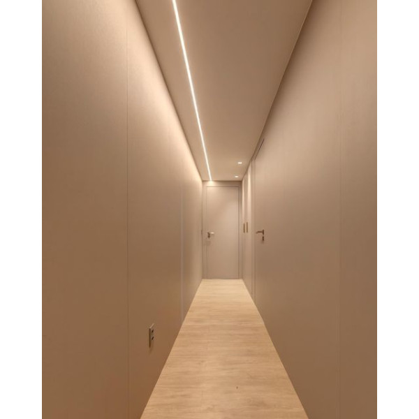 LED-профіль тіньового шву, 15 мм.,  без покриття, Сріблястий, ЦІНА ЗА МЕТР ПОГОННИЙ